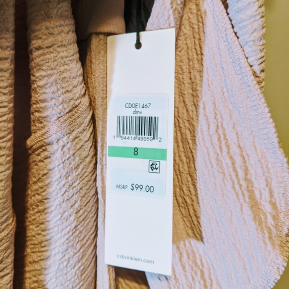 NWT Calvin Klein Rose Dress BEAUTIFUL - Picture 7 of 7